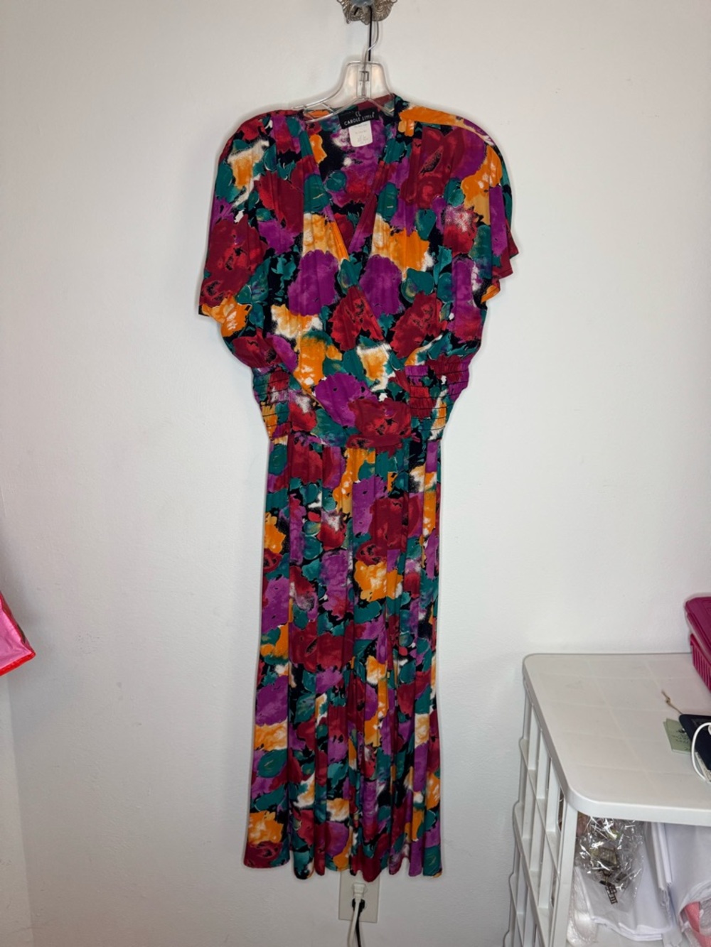 Smocked Crop Top Ruffle Skirt Carole Little Vintage Three Pc Set Y2K 90’s Boho